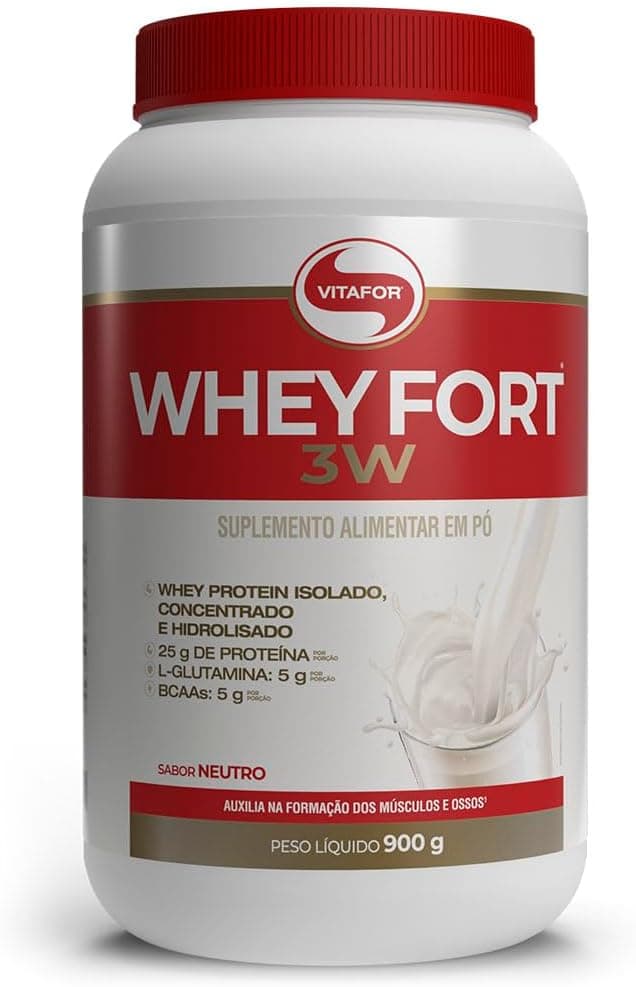 Vitafor - Whey Fort 3W - 900g - Neutro